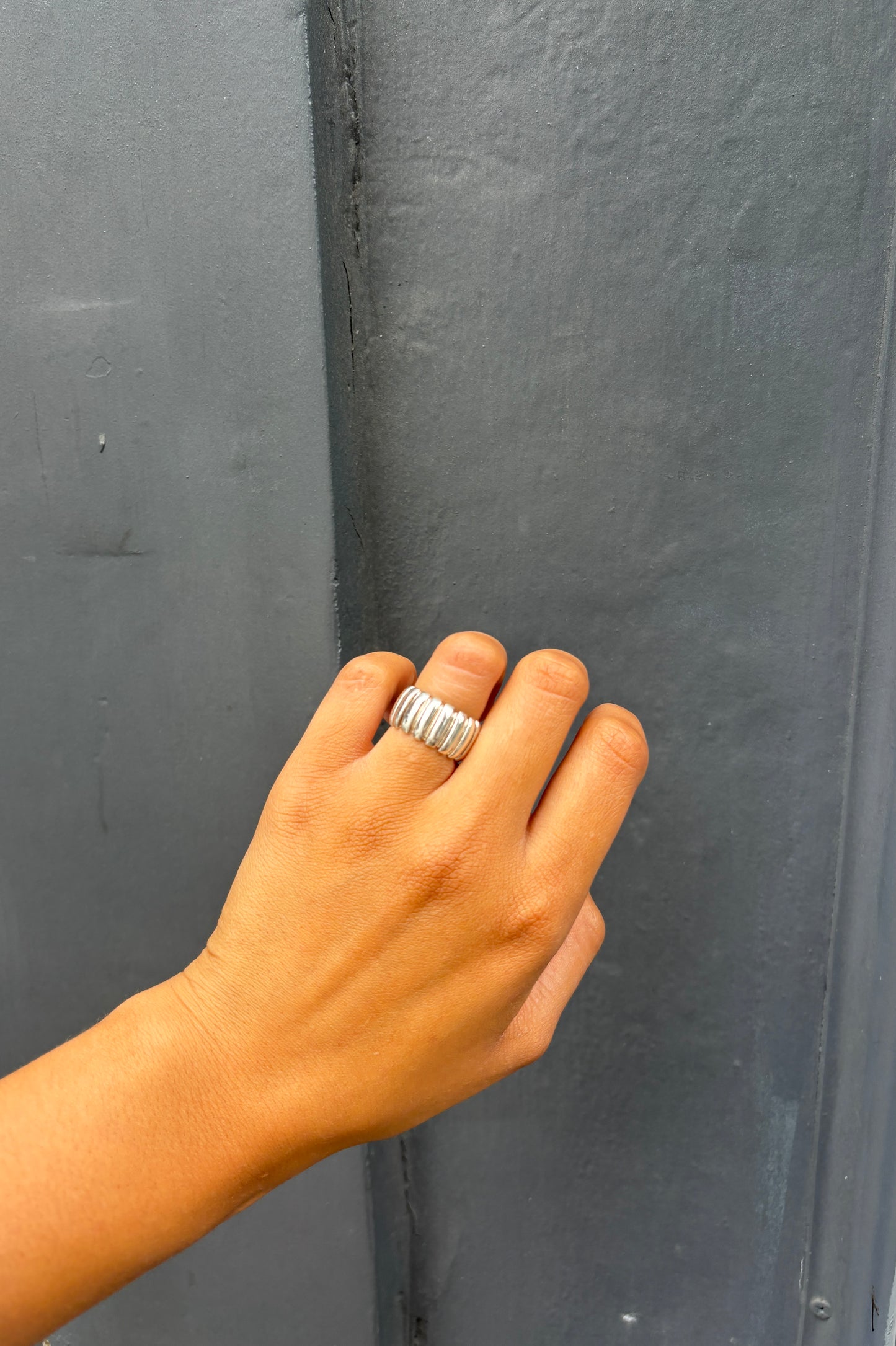 SANCROSANCT 925 SILVER PANEL RING