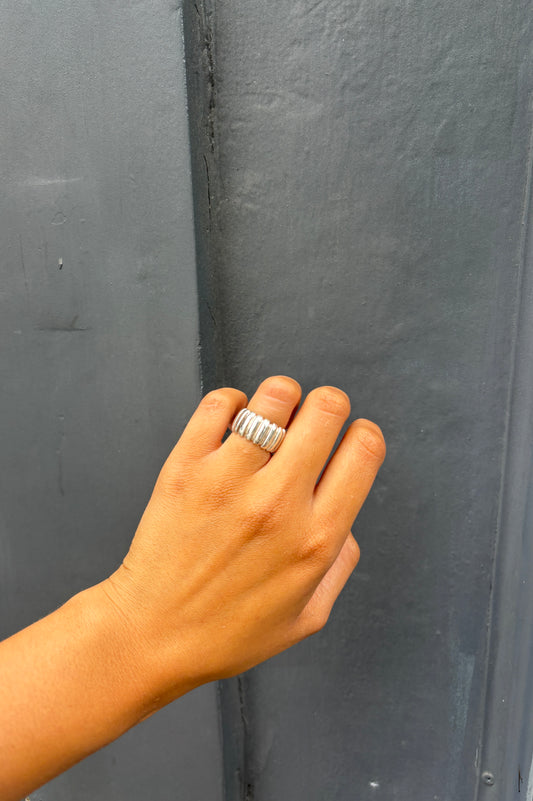 SANCROSANCT 925 SILVER PANEL RING