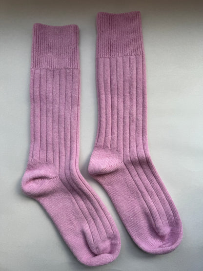 PAIRS BED SOCKS MERINO SUGAR PINK