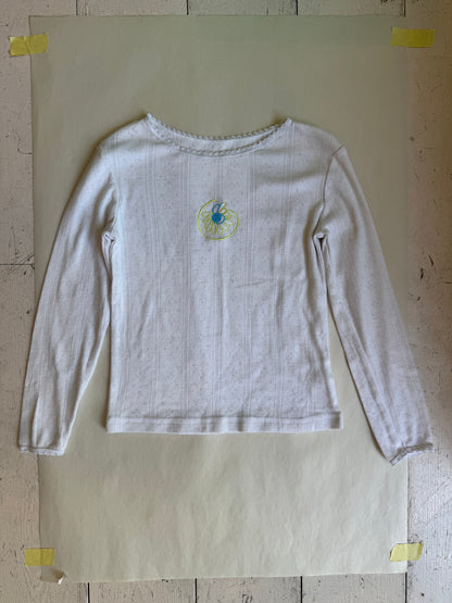 NO NEW TEE POINTELLE FLOWER