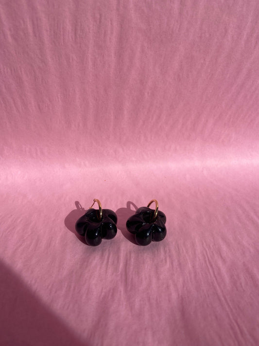 SISI JOIA FLEUR EARRINGS BLACK