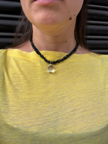 SISI JOIA CORAIL NECKLACE BLACK/CLEAR