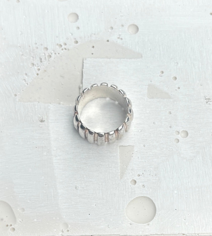 SANCROSANCT 925 SILVER PANEL RING