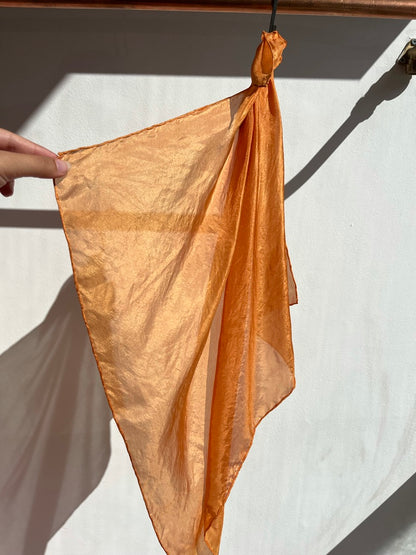 SLOW AND SOW SILK BANDANA ORANGE