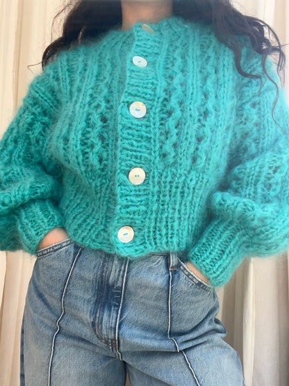 ROSEKUMO MAMMA CARDI TURQUOISE