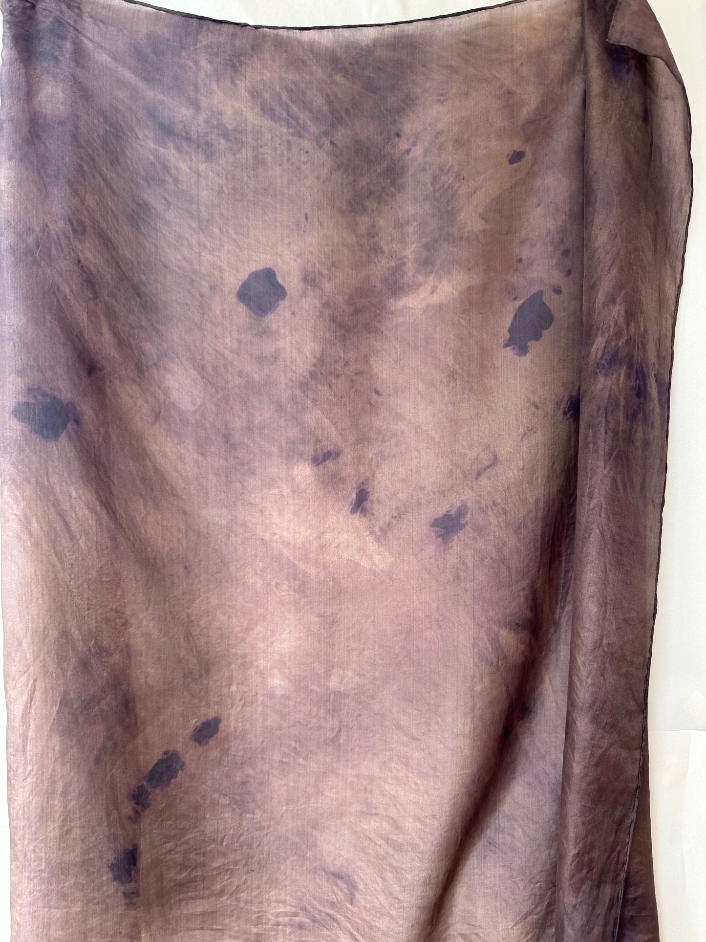 SLOW AND SOW SILK SCARF BROWN