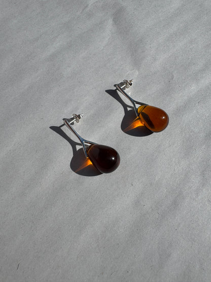 SISI JOIA GOTA NAIL EARRINGS - AMBER