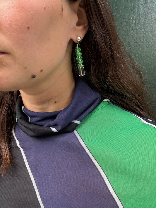 UCHA ORUGA GREEN EARRINGS
