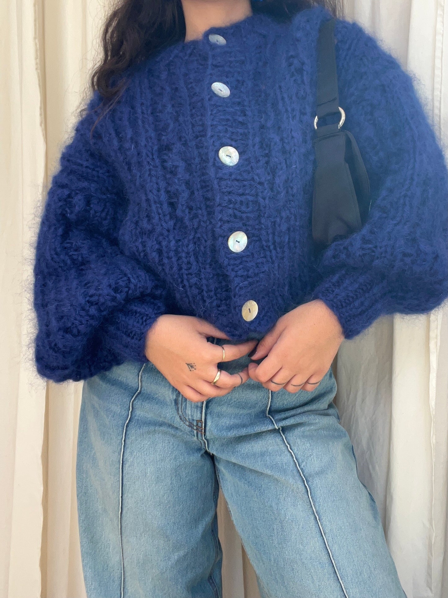 ROSEKUMO MAMMA CARDI BLUE