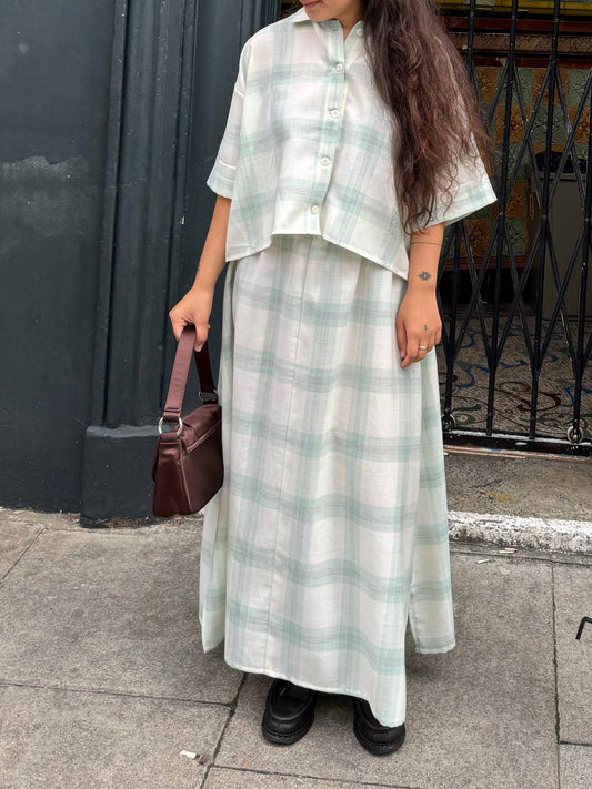 SANNT UNA SKIRT GREEN CHECK