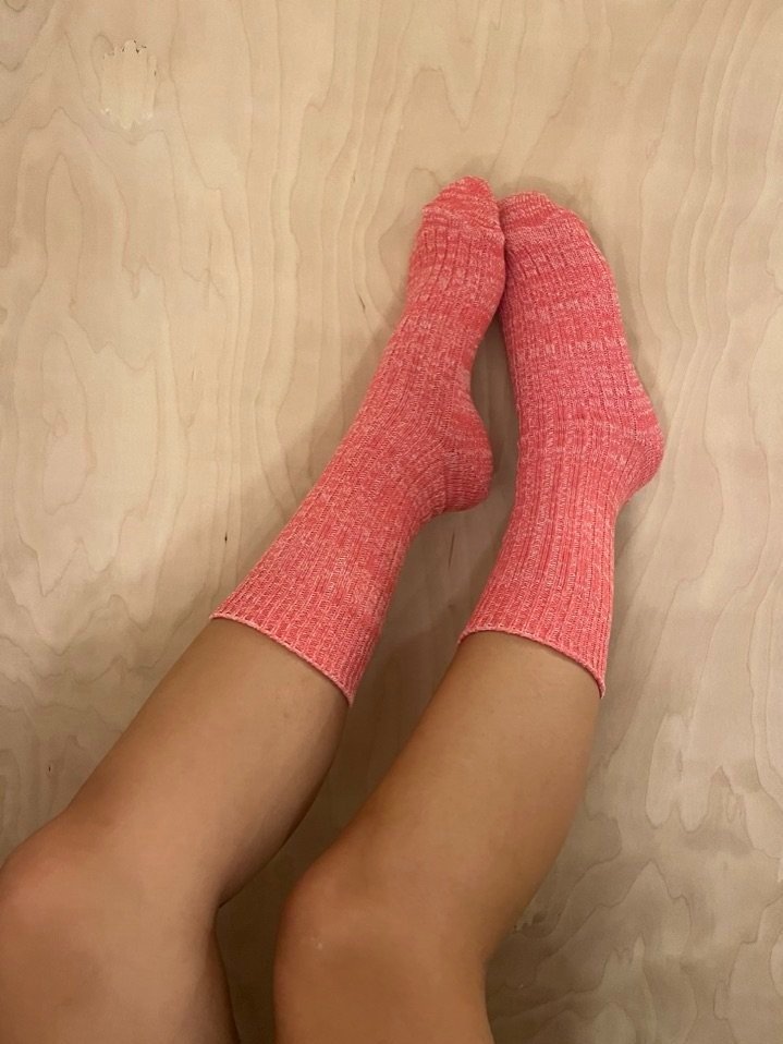 SOCKO FLECK SOCKS IN CORAL PINK