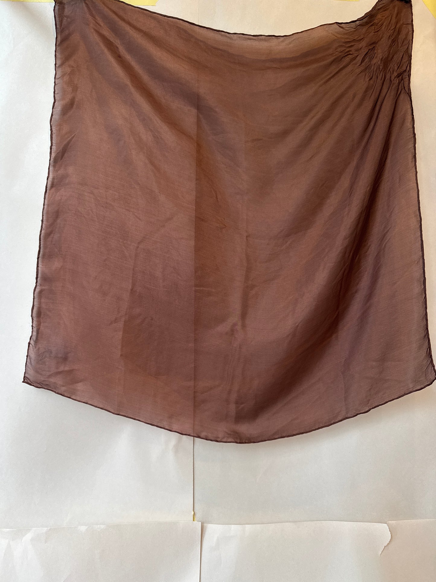 SLOW AND SOW SILK BANDANA BROWN