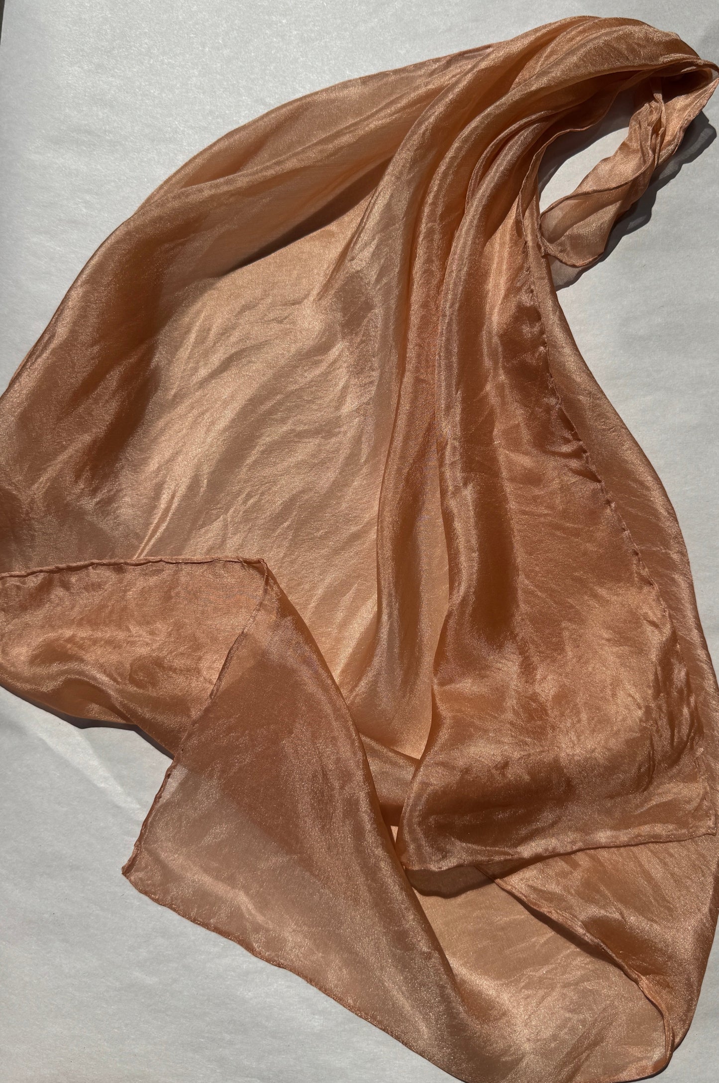 SLOW AND SOW SILK BANDANA PEACH