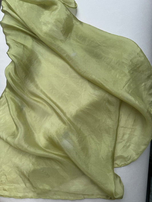 SLOW AND SOW SILK BANDANA PISTACHIO