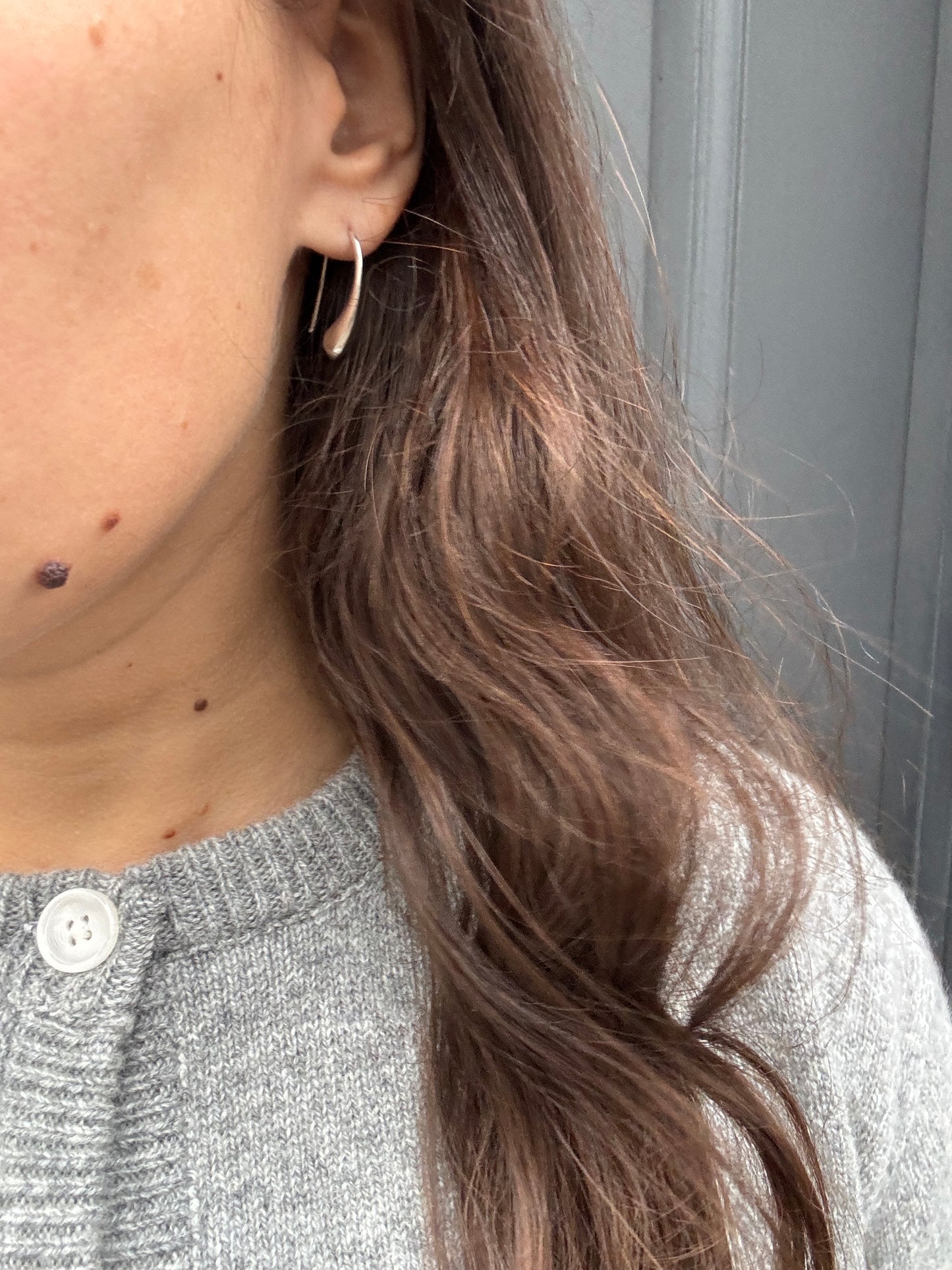 SACROSANCT SILVER DROPLET EARRINGS