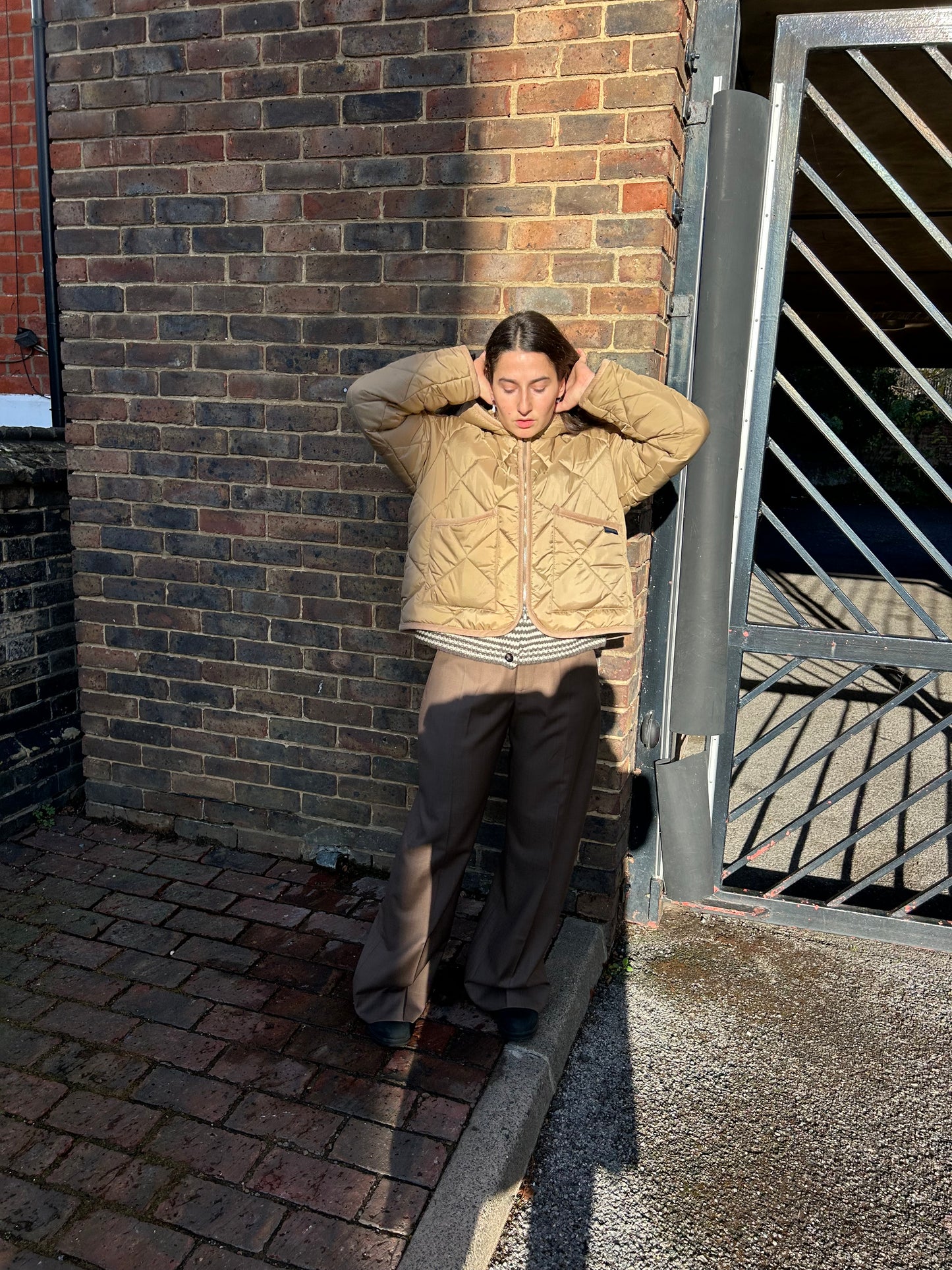 LAVENHAM BIG QUILT ZIPPED CRAYDON OCHRE