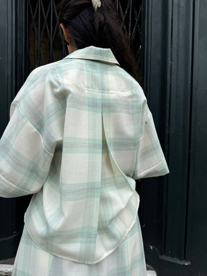 SANNT UNA SHIRT GREEN CHECK