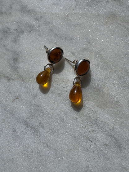 SISI JOIA PETIT DANIELLE EARRINGS - AMBER