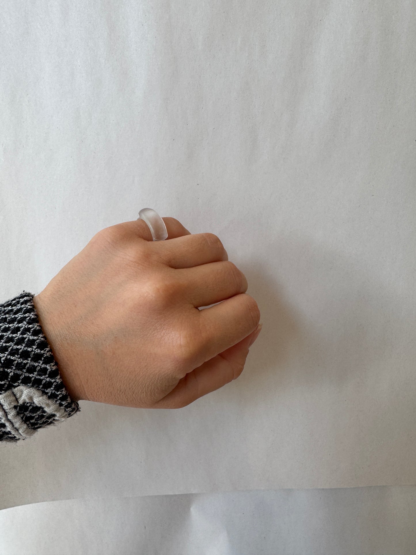 SISI JOIA GLASS RING CLEAR