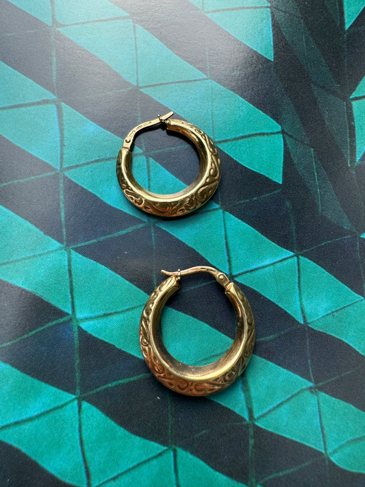 SACROSANCT 9CT GOLD CREOLE HOOPS