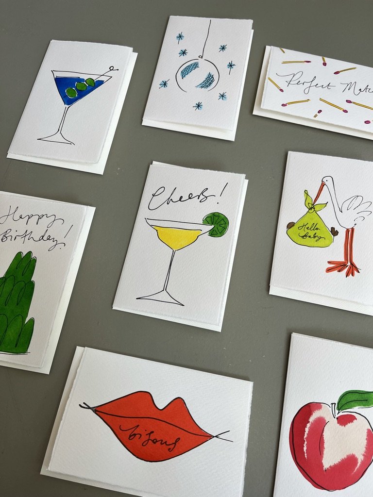 SCRIBBLE AND DAUB MARGARITA CARD