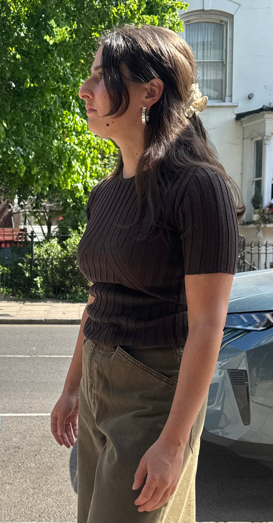 SBJ AYA TOP -  BROWN