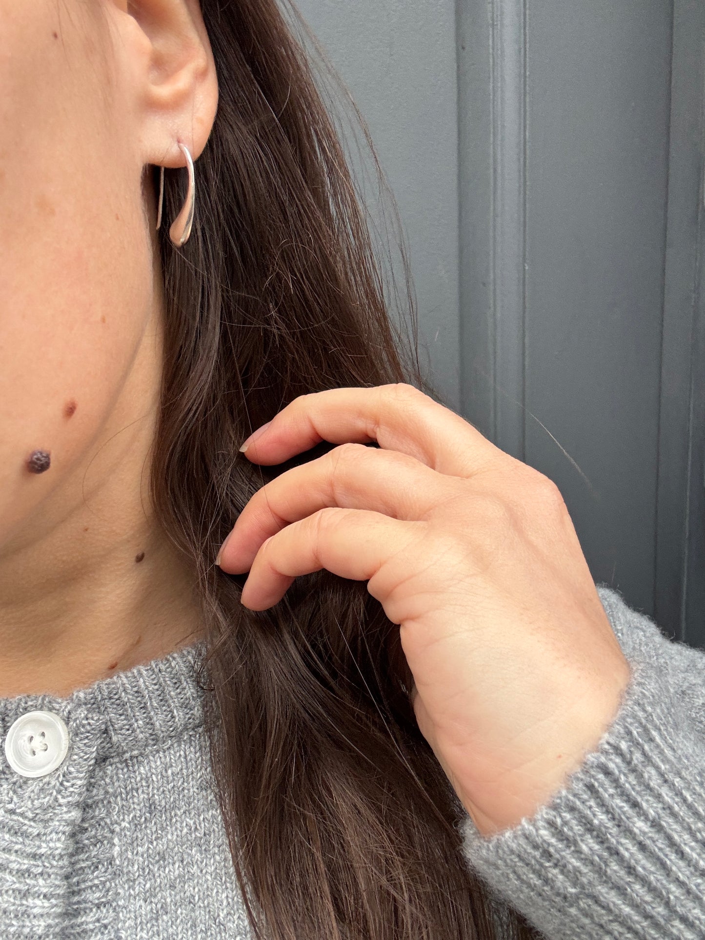 SACROSANCT SILVER DROPLET EARRINGS