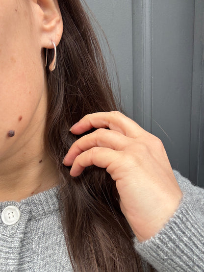 SACROSANCT SILVER DROPLET EARRINGS