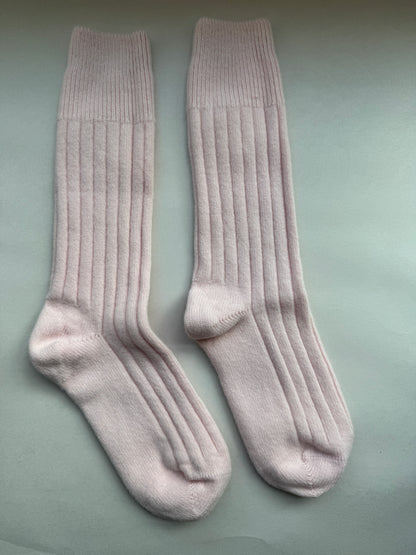 PAIRS BED SOCKS MERINO FROSTING PINK