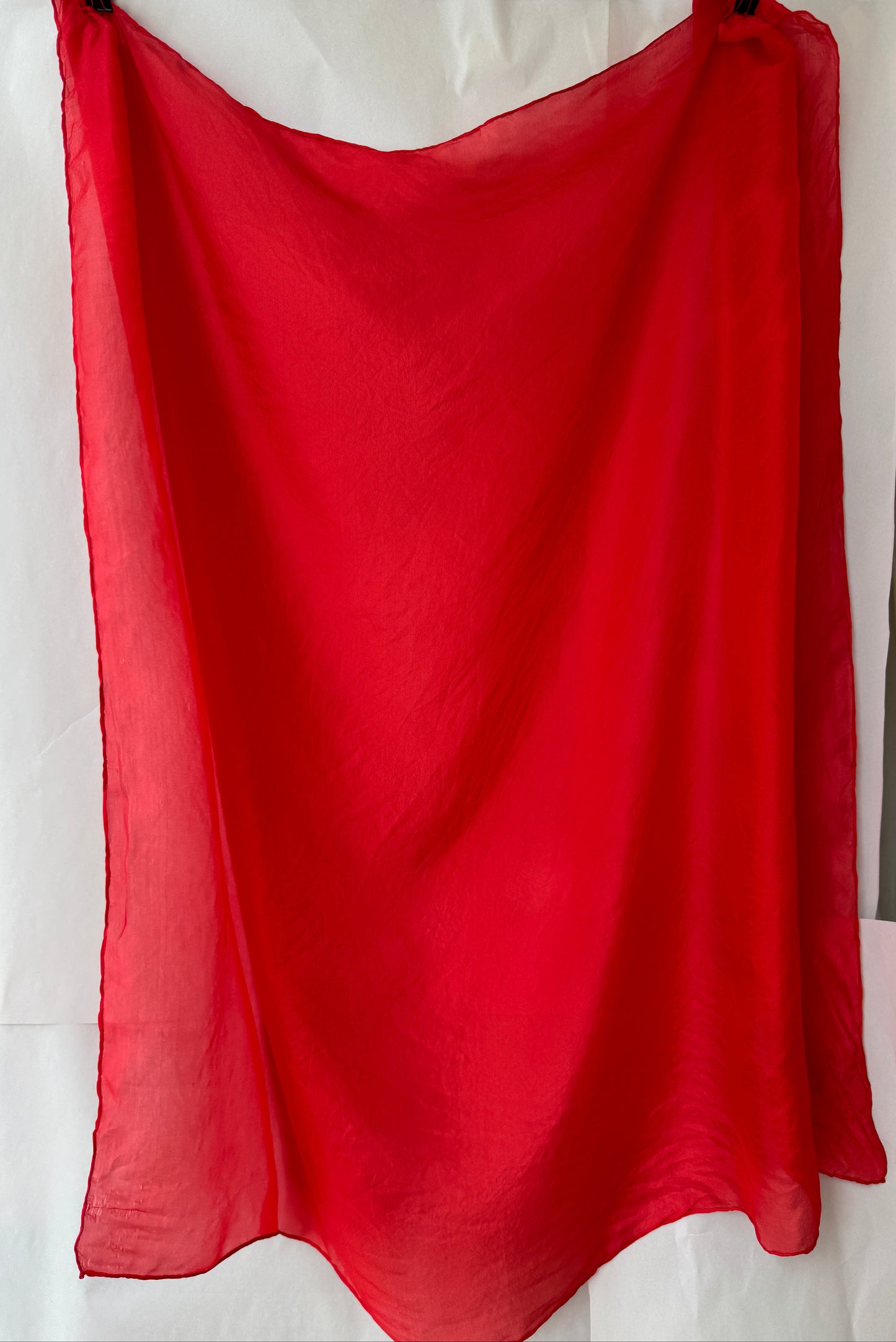 SLOW AND SOW SILK SCARF RED