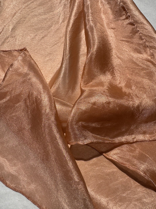 SLOW AND SOW SILK BANDANA PEACH