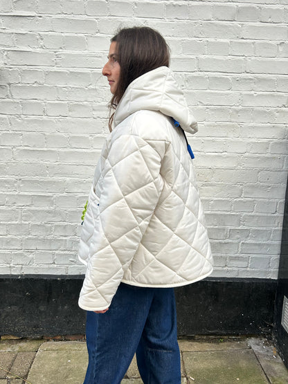 LAVENHAM BIG QUILT ZIPPED CRAYDON MOONBEAM SILVER