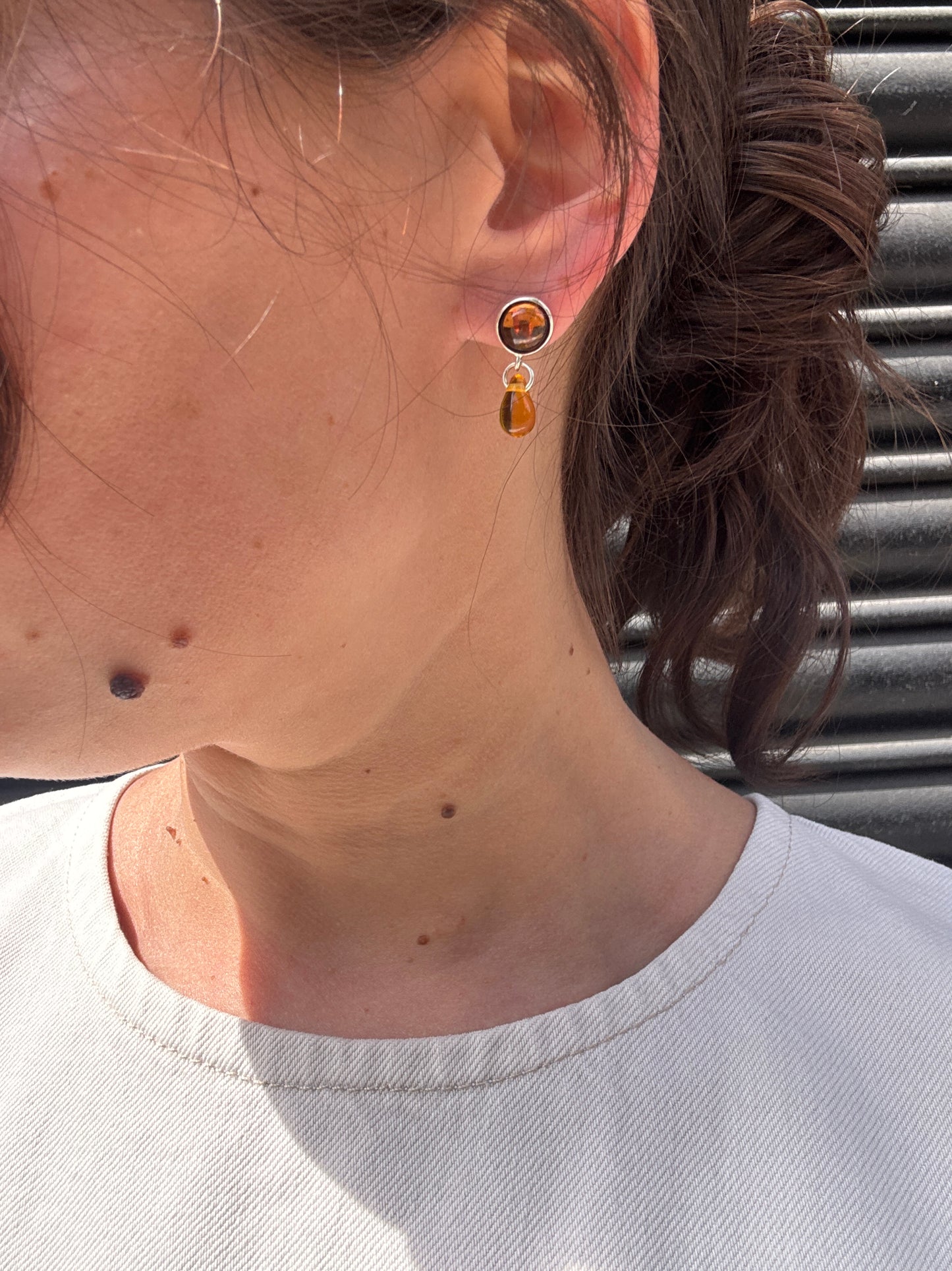 SISI JOIA PETIT DANIELLE EARRINGS - AMBER