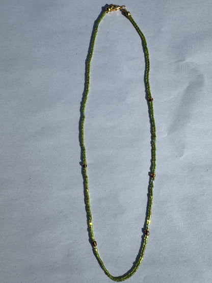 BEADING FOR PALESTINE NECKLACE GREEN