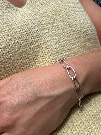 NODO MINI ORGANIC CHAIN BRACELET SILVER