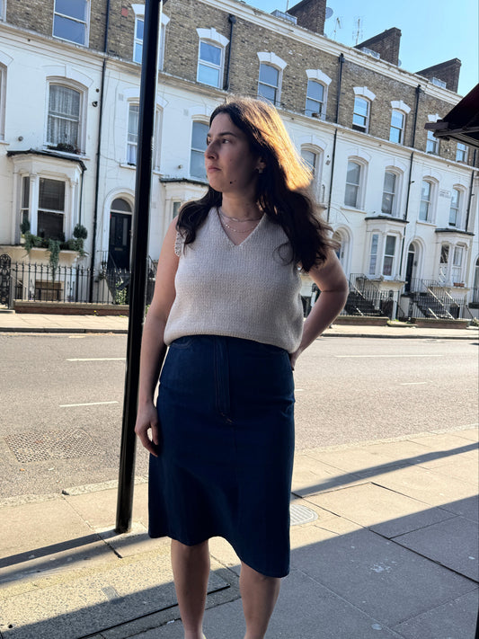 SK VINTAGE 1980s DENIM SKIRT