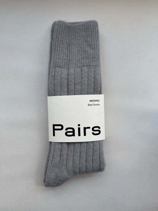 PAIRS BED SOCKS MERINO CORRECT GREY