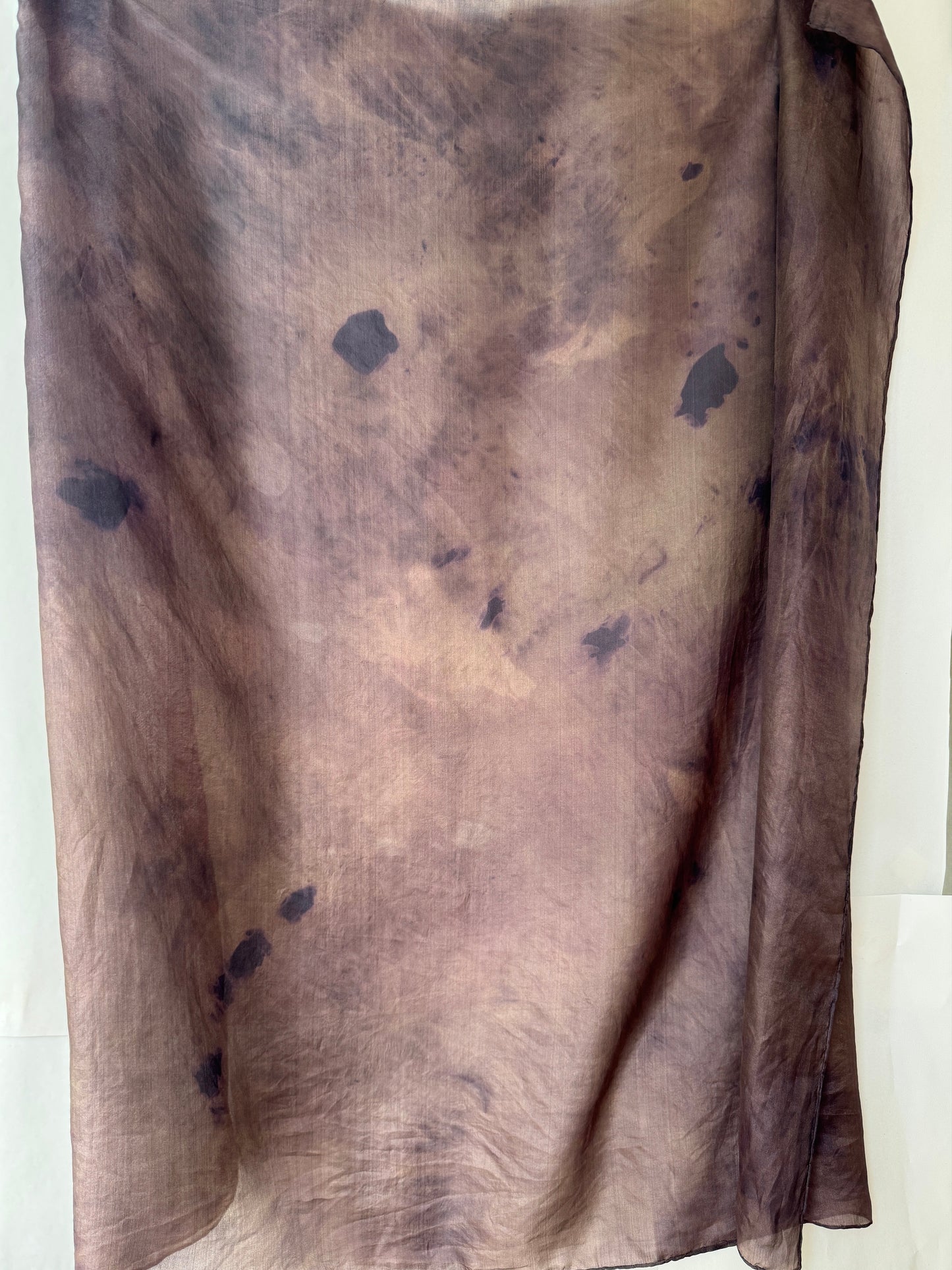 SLOW AND SOW SILK SCARF BROWN