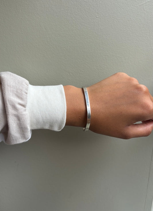SANCROSANCT 925 SILVER SQUARE BANGLE