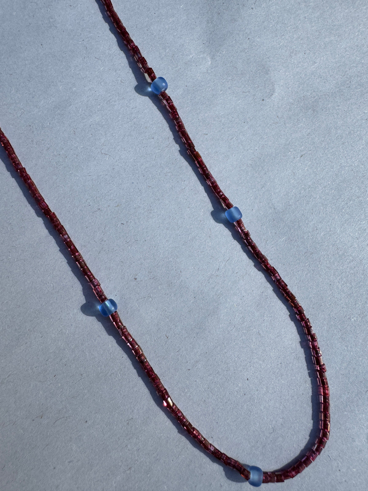 BEADING FOR PALESTINE NECKLACE GRAPE & BLUE