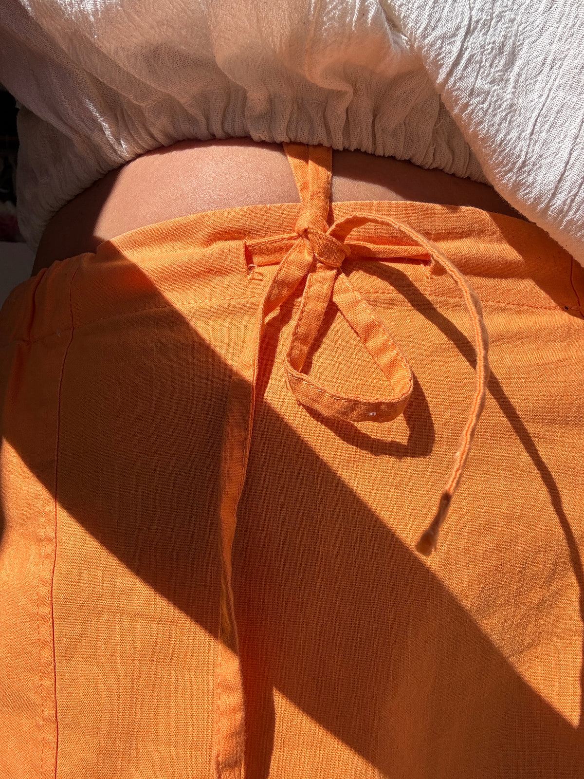 WOLF AND GYPSY ORANGE POCKET SKIRT