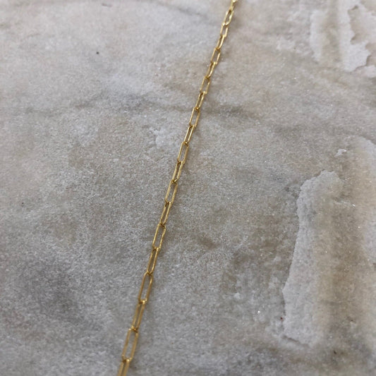 AURUM.LDN 9ct GOLD FINE PAPERCLIP BRACELET