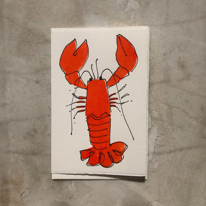 SCRIBBLE & DAUB LOBSTER CARD