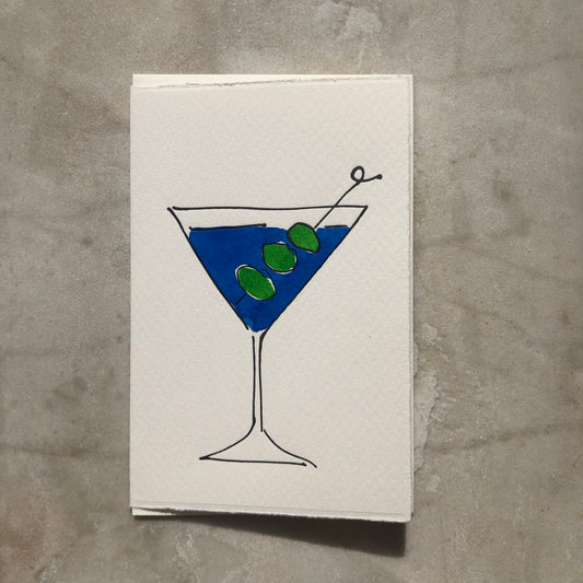 SCRIBBLE & DAUB MARTINI CARD