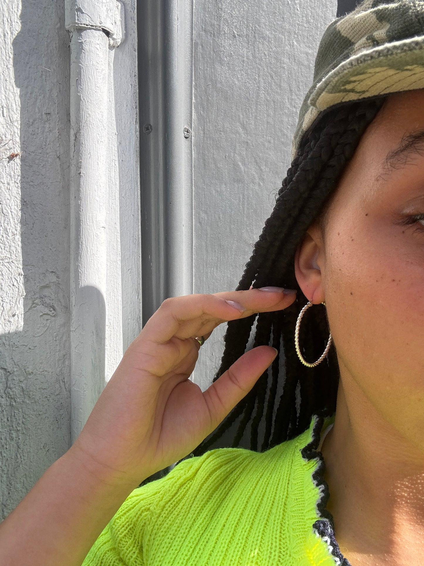 SACROSANCT TWISTED WIRE HOOP EARRINGS