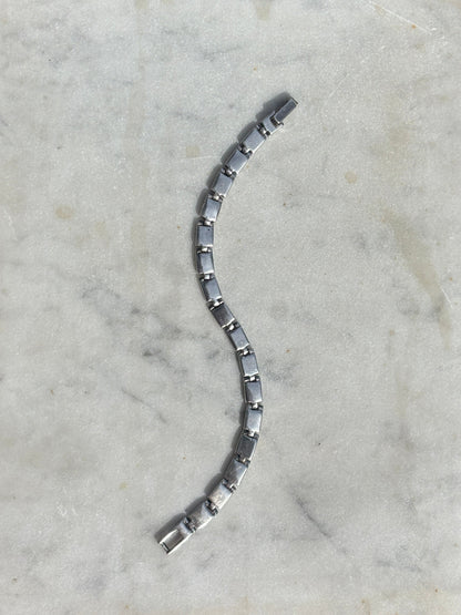 SACROSANCT SQUARE LINK STERLING BRACELET