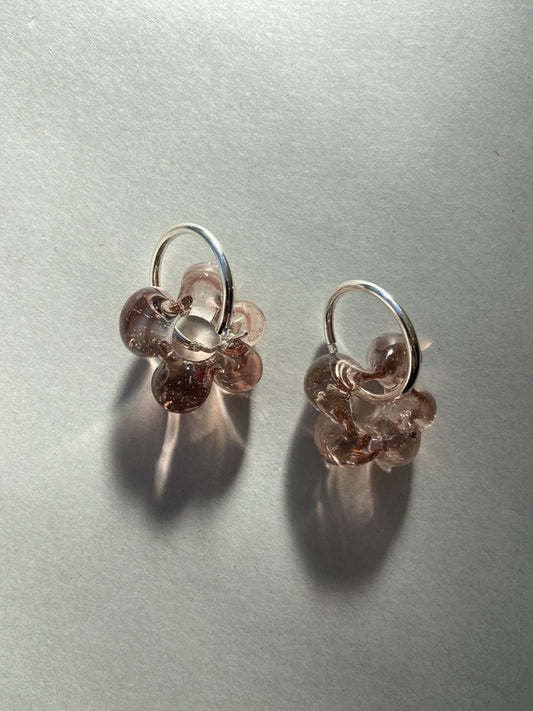 SISI JOIA FLEUR EARRINGS CLEAR PINK