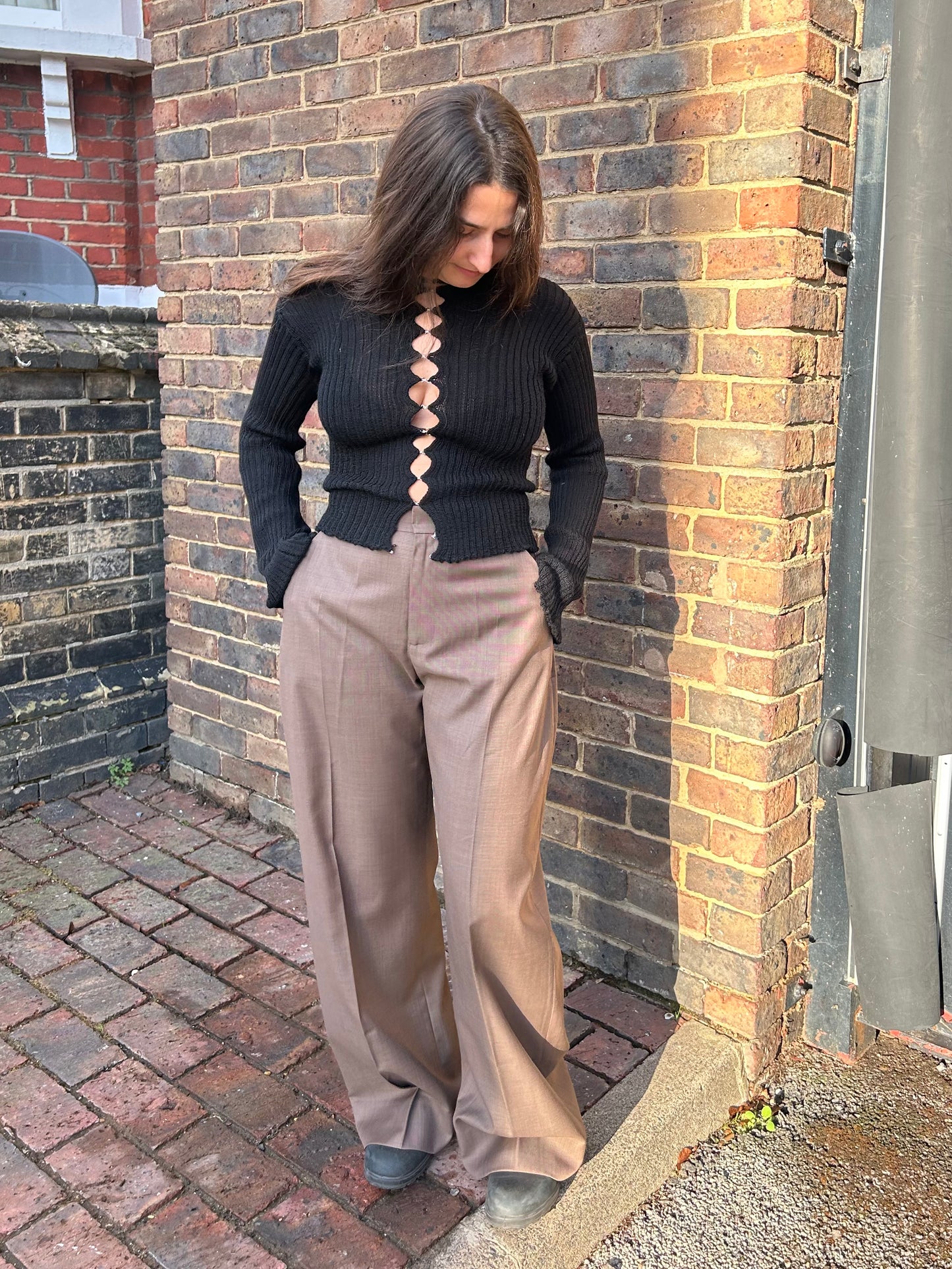 YIBRI TAILORED WIDE-LEG TROUSERS