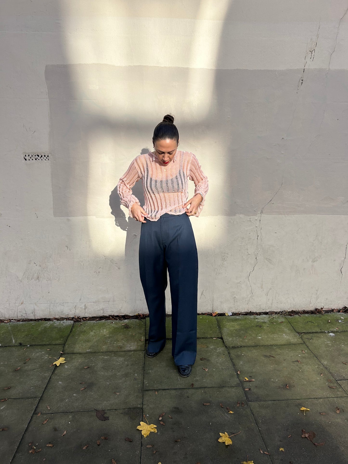 YIBRI TAILORED WIDE-LEG TROUSERS