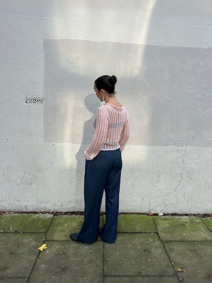 SOHER LONG SLEEVE KNIT TOP PINK